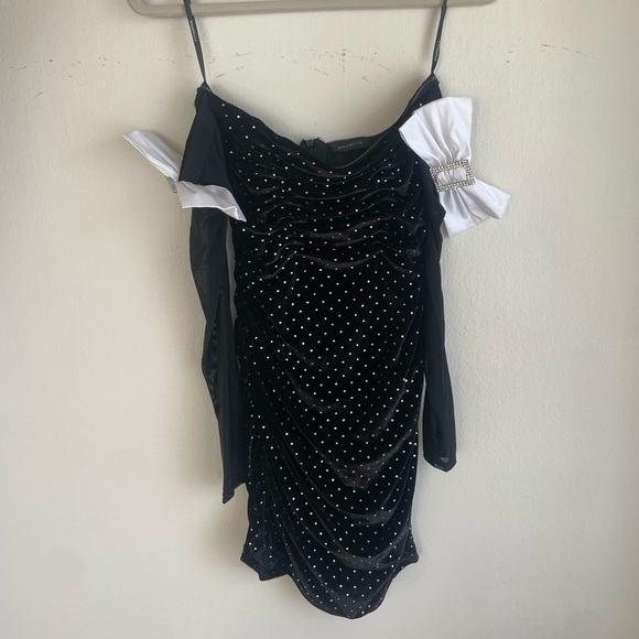 Revolve majorelle Julia mini dress in black and white - Picture 6 of 6